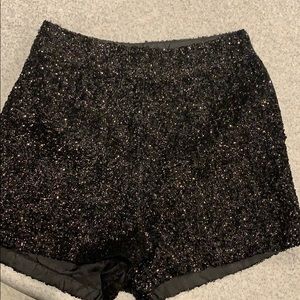 Black Sequin Shorts